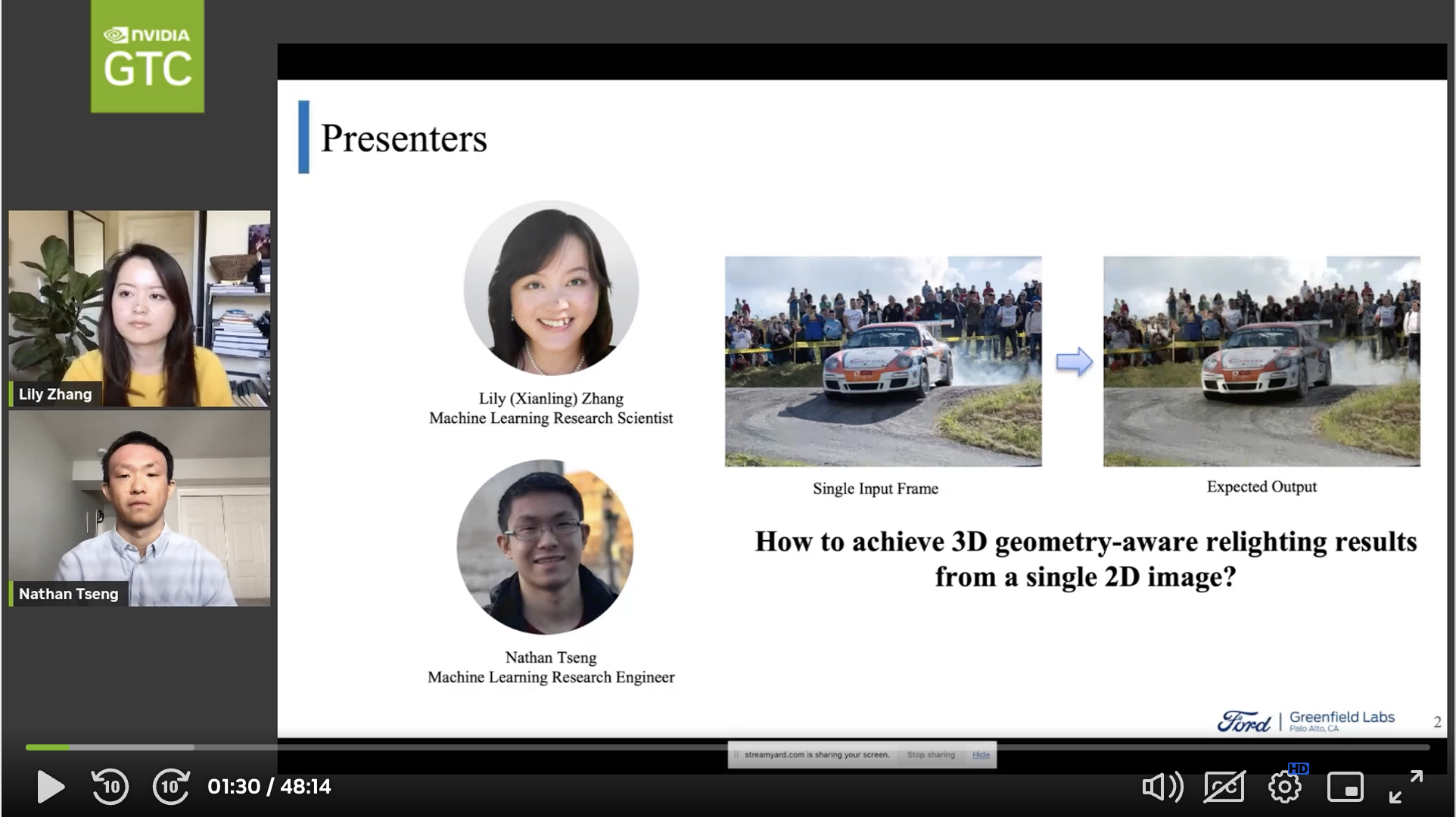 NVIDIA GTC Talk on Scene Relighting